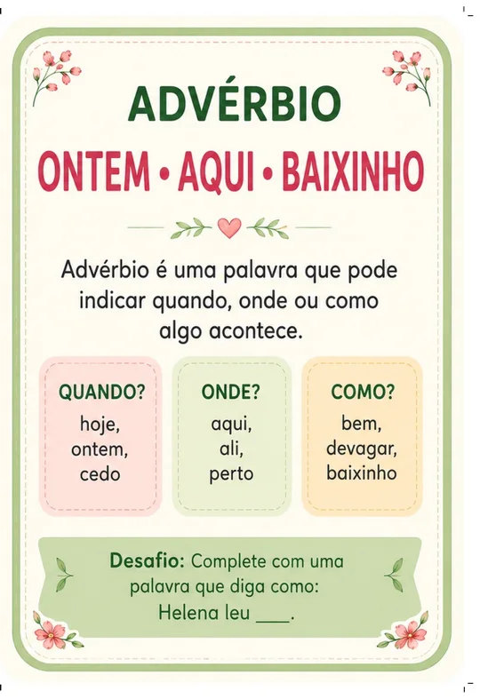 Cartão de Advérbio