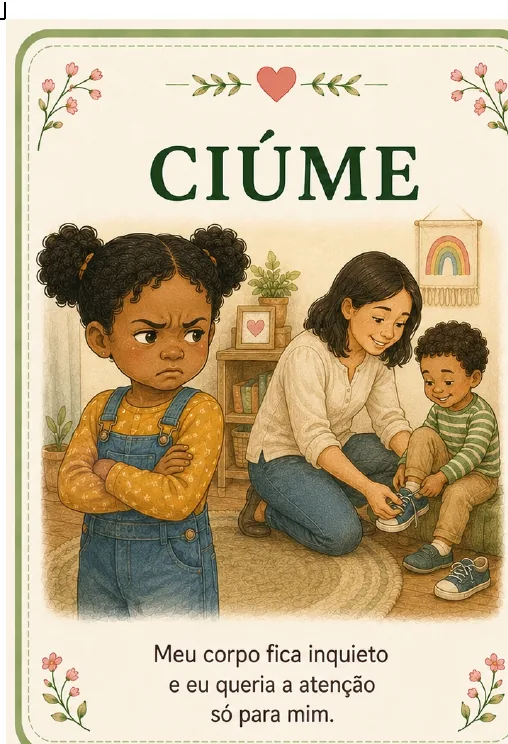 Cartão da emoção ciume