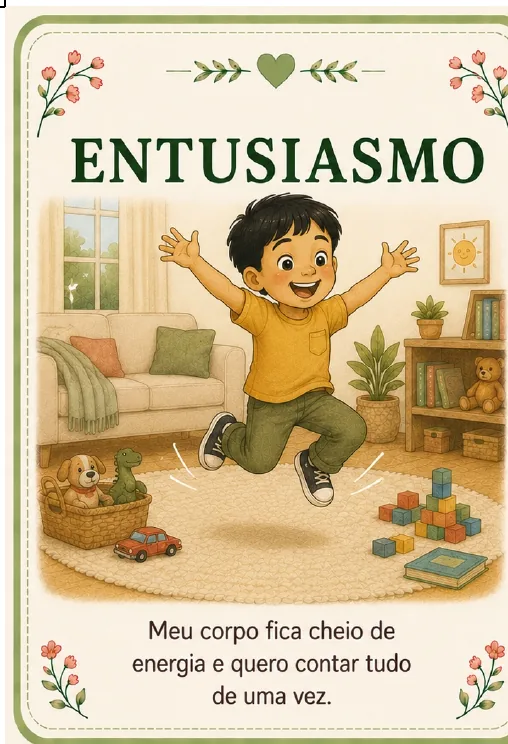 Cartão da emoção entusiasmo