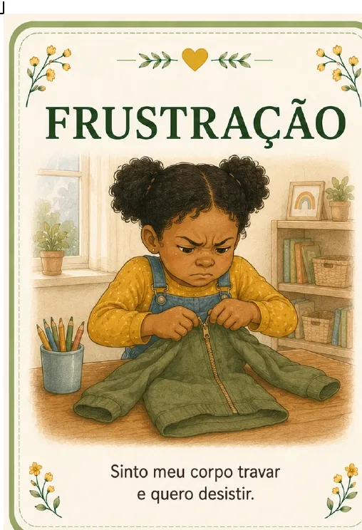 Cartão da emoção frustracao