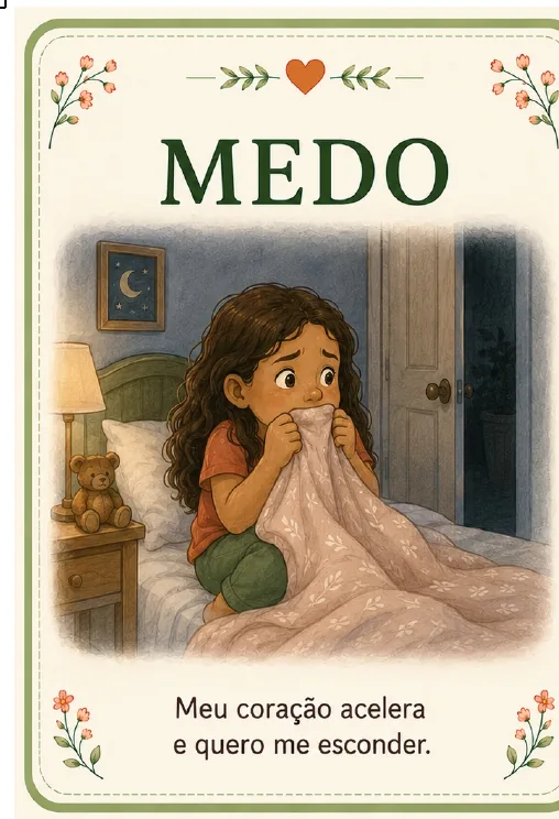 Cartão da emoção Medo