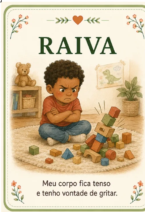 Cartão da emoção Raiva