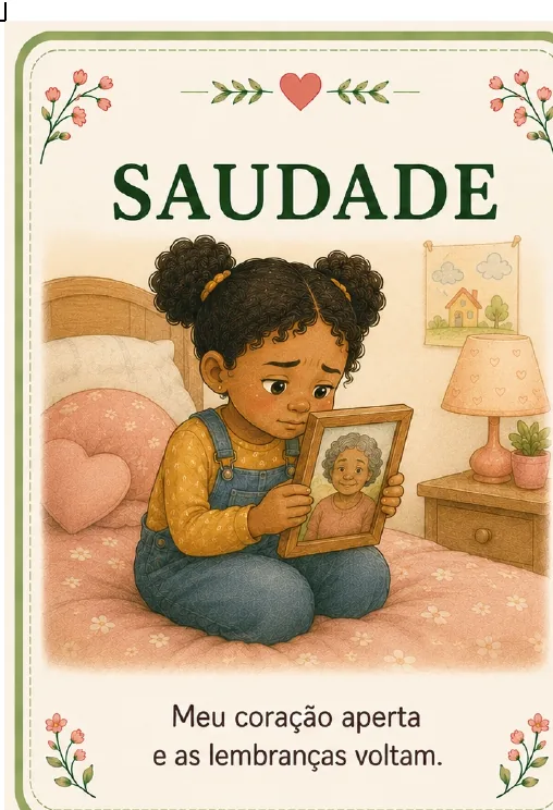Cartão da emoção saudade