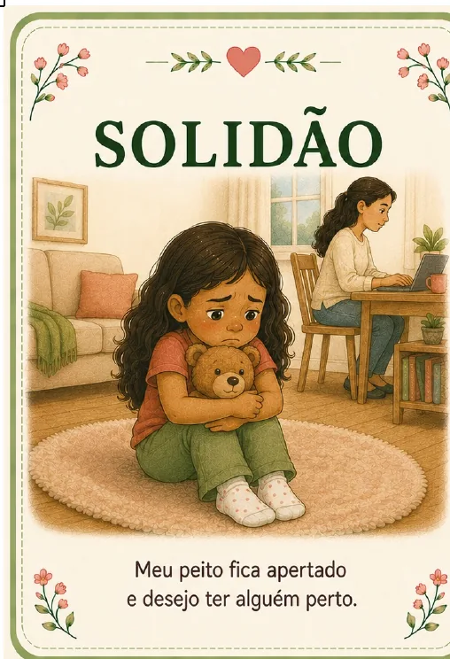 Cartão da emoção solidao
