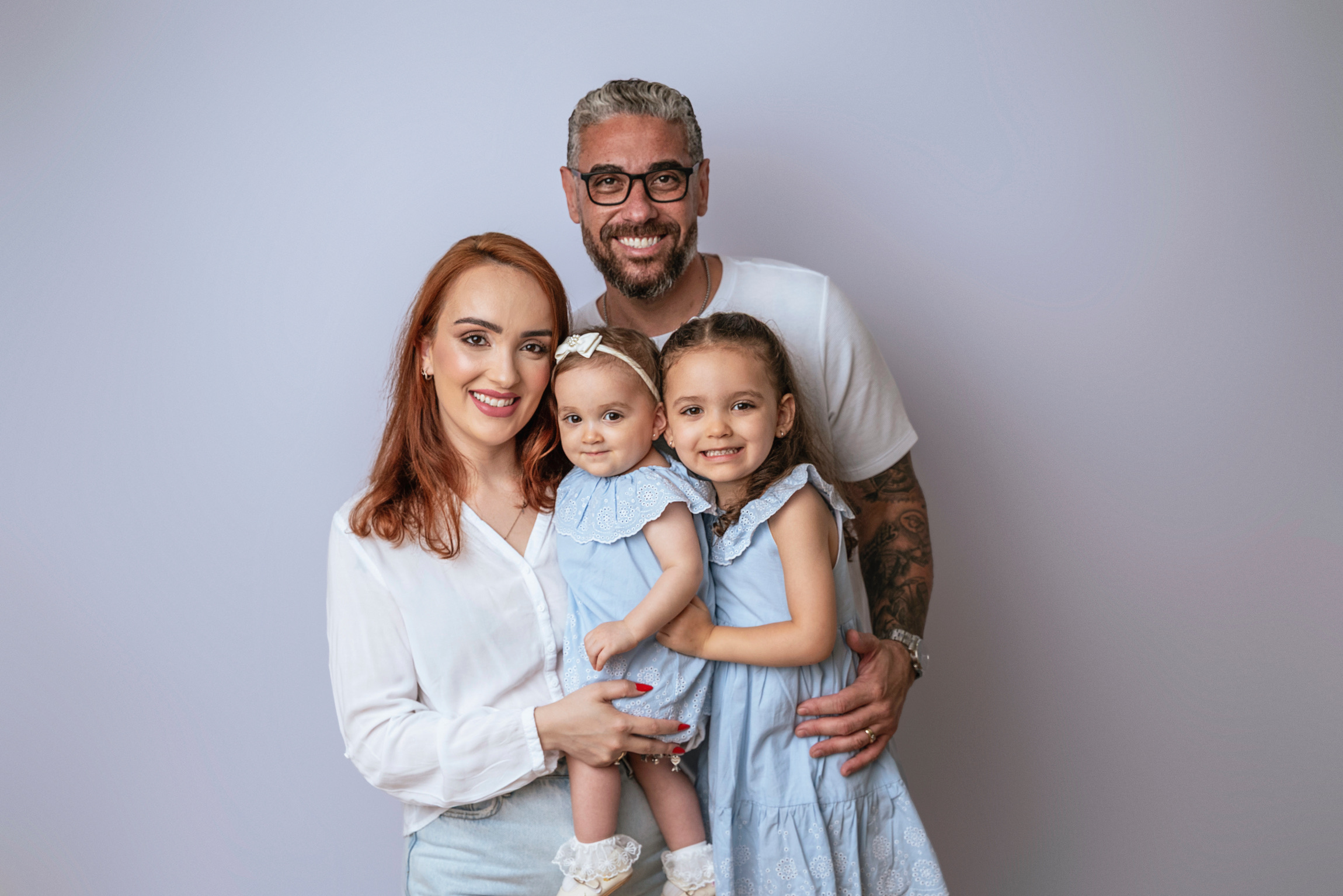 Família Decastro: Nágila, Ewerton, Helena e Catharina